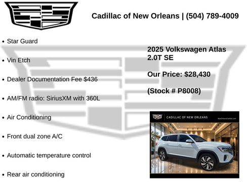 Used 2025 Volkswagen Atlas SE FWD image 7