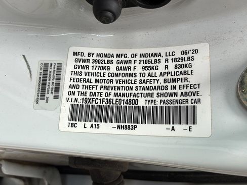 Used 2020 Honda Civic EX image 39