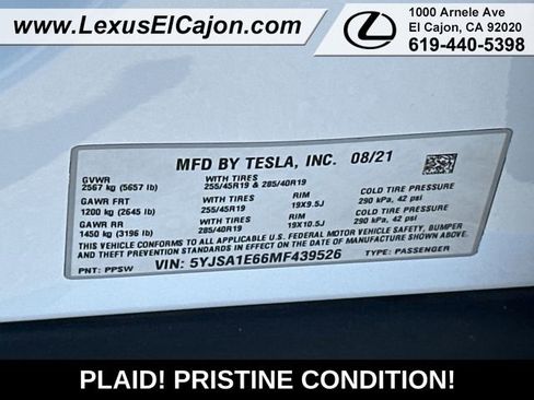 Used 2021 Tesla Model S Plaid AWD/4WD image 35