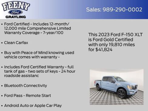 Certified 2023 Ford F150 XLT w/ Equipment Group 302A High image 5