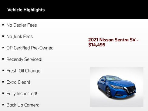 Used 2021 Nissan Sentra SV w/ SV Premium Package FWD image 48