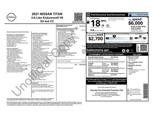 Used 2021 Nissan Titan SV w/ SV Convenience Package AWD/4WD image 63