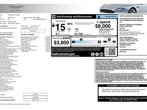 Used 2015 Aston Martin DB9 Coupe image 23