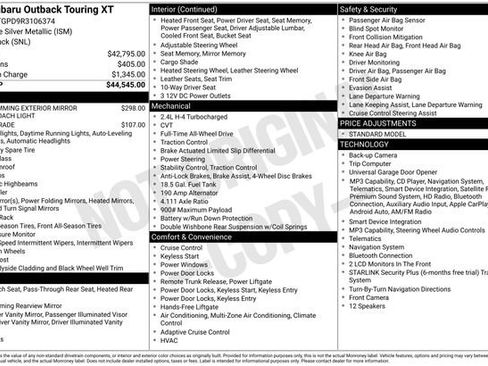 Certified 2024 Subaru Outback Touring XT AWD/4WD image 34