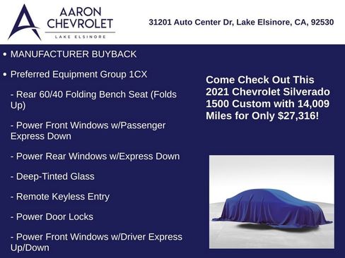 Used 2021 Chevrolet Silverado 1500 Custom w/ Safety Confidence Package image 5