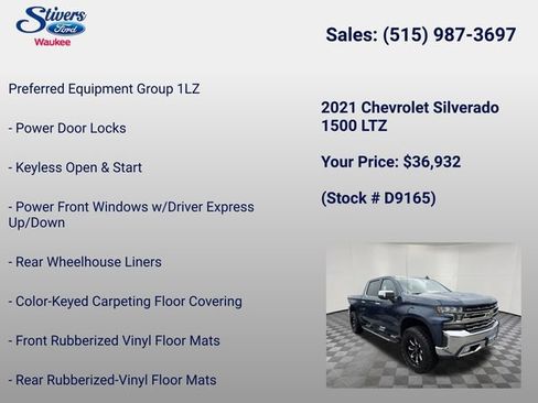 Used 2021 Chevrolet Silverado 1500 LTZ AWD/4WD image 16