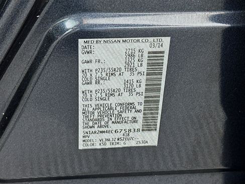 Used 2014 Nissan Pathfinder Platinum w/ Platinum Premium Package AWD/4WD image 12
