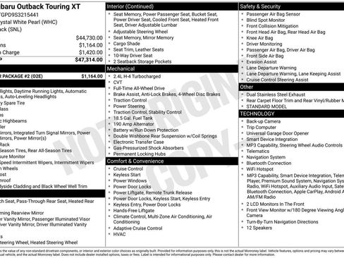 Used 2025 Subaru Outback Touring XT w/ Popular Package #2 AWD/4WD image 5