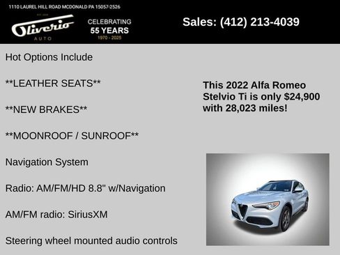 Used 2022 Alfa Romeo Stelvio Ti AWD/4WD image 5