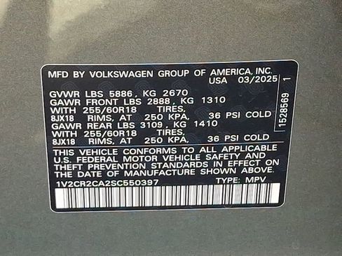 Certified 2025 Volkswagen Atlas Peak Edition SE image 27