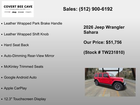 New 2026 Jeep Wrangler Unlimited Sahara AWD/4WD image 30