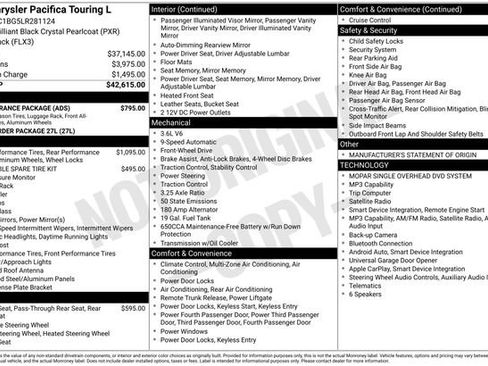 Used 2020 Chrysler Pacifica Touring-L w/ S Appearance Package FWD image 13