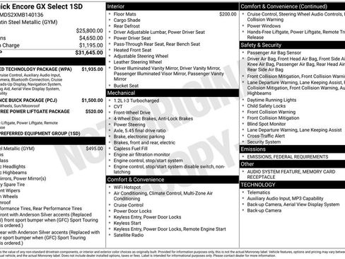 Used 2021 Buick Encore GX Select w/ Advanced Technology Package image 7