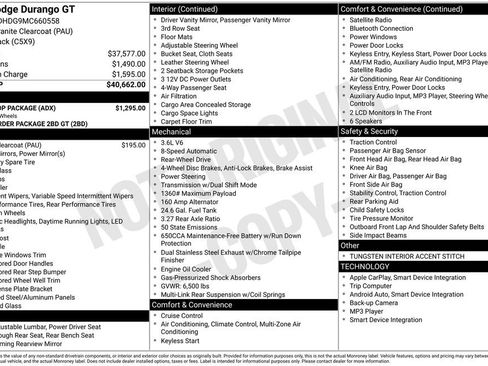 Used 2021 Dodge Durango GT w/ Blacktop Package image 15