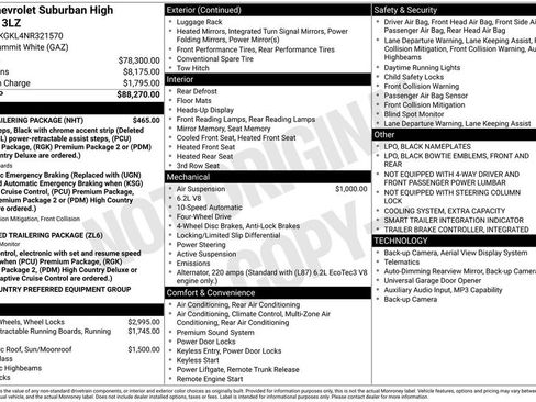 Used 2022 Chevrolet Suburban High Country w/ Max Trailering Package AWD/4WD image 5