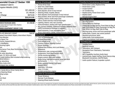 Used 2017 Chevrolet Cruze LT w/ Convenience Package FWD image 1