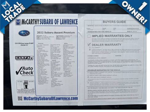 Used 2022 Subaru Ascent Premium w/ Convenience Package AWD/4WD image 11