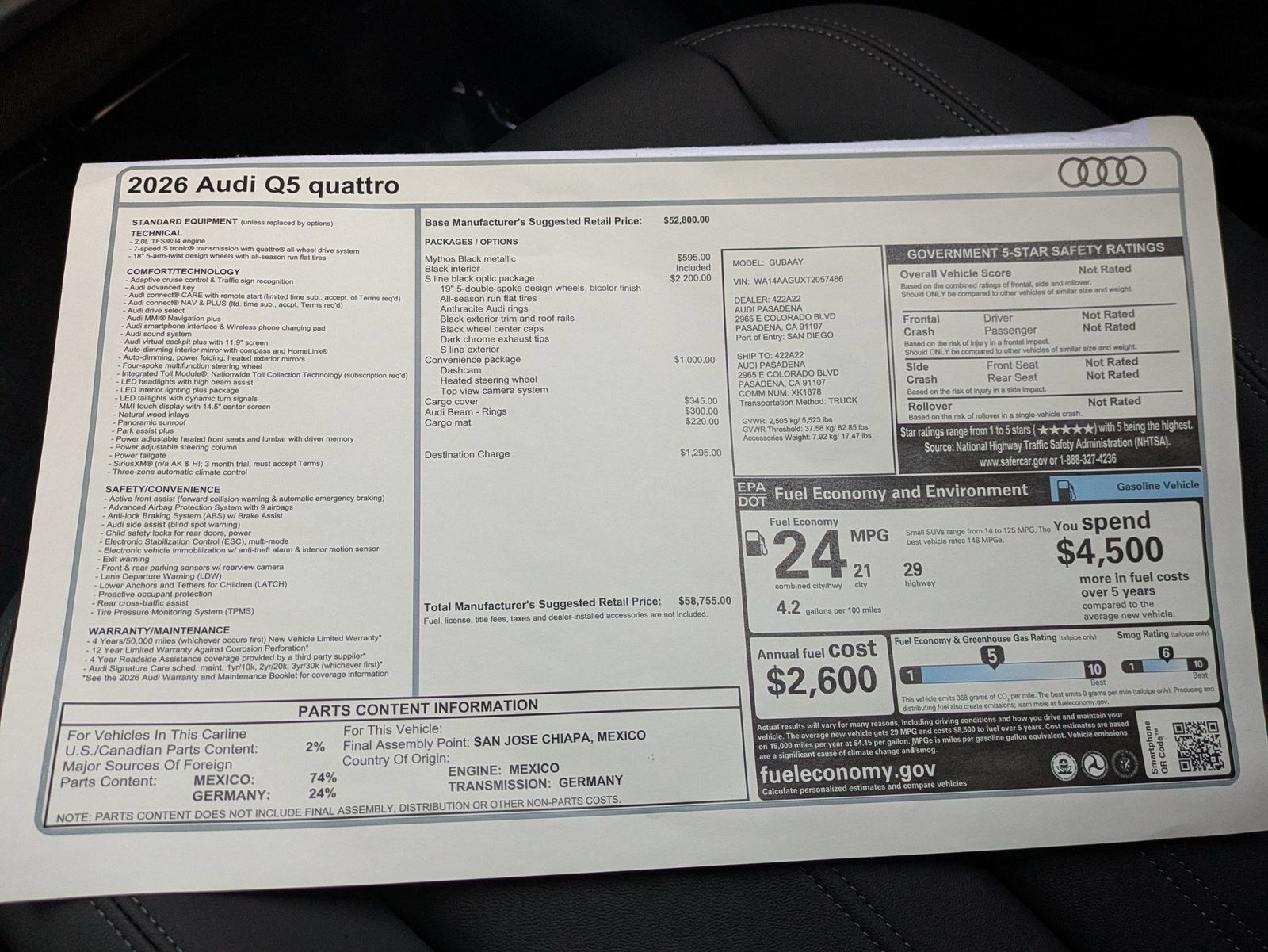 New 2026 Audi Q5 2.0T AWD/4WD image 18