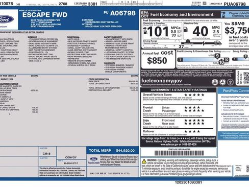Used 2023 Ford Escape SE w/ PHEV Premium Package image 61