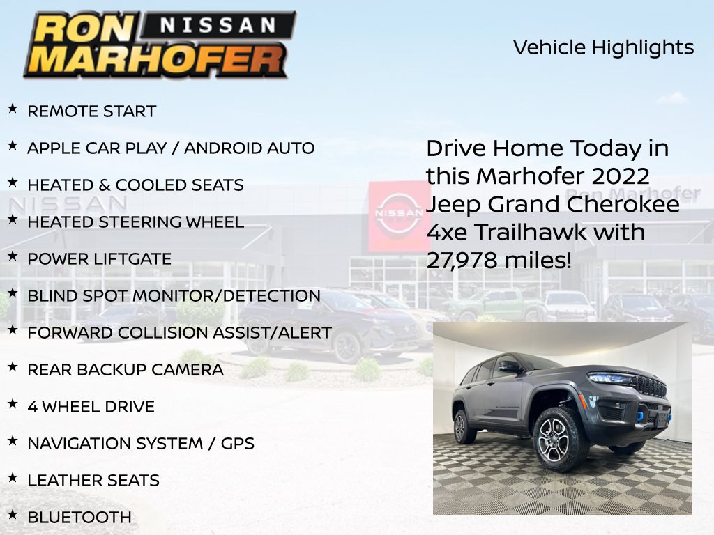 Used 2022 Jeep Grand Cherokee Trailhawk AWD/4WD image 14