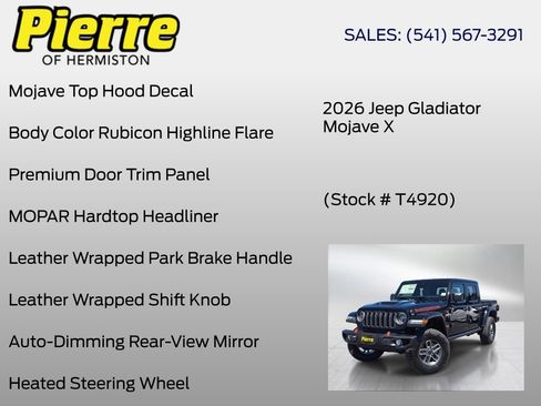 New 2026 Jeep Gladiator Mojave AWD/4WD image 30
