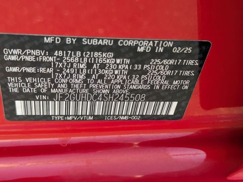 Used 2025 Subaru Crosstrek 2.0i Premium image 33