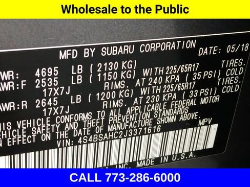 Used 2018 Subaru Outback 2.5i Premium image 18