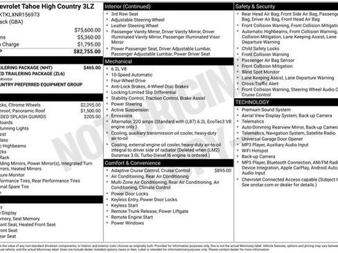 Used 2022 Chevrolet Tahoe High Country w/ Max Trailering Package AWD/4WD image 16