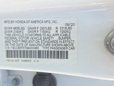 Certified 2021 Acura TLX w/ Advance Package FWD image 21