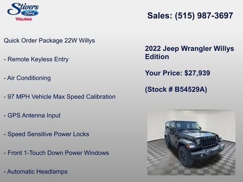 Used 2022 Jeep Wrangler Sport AWD/4WD image 16