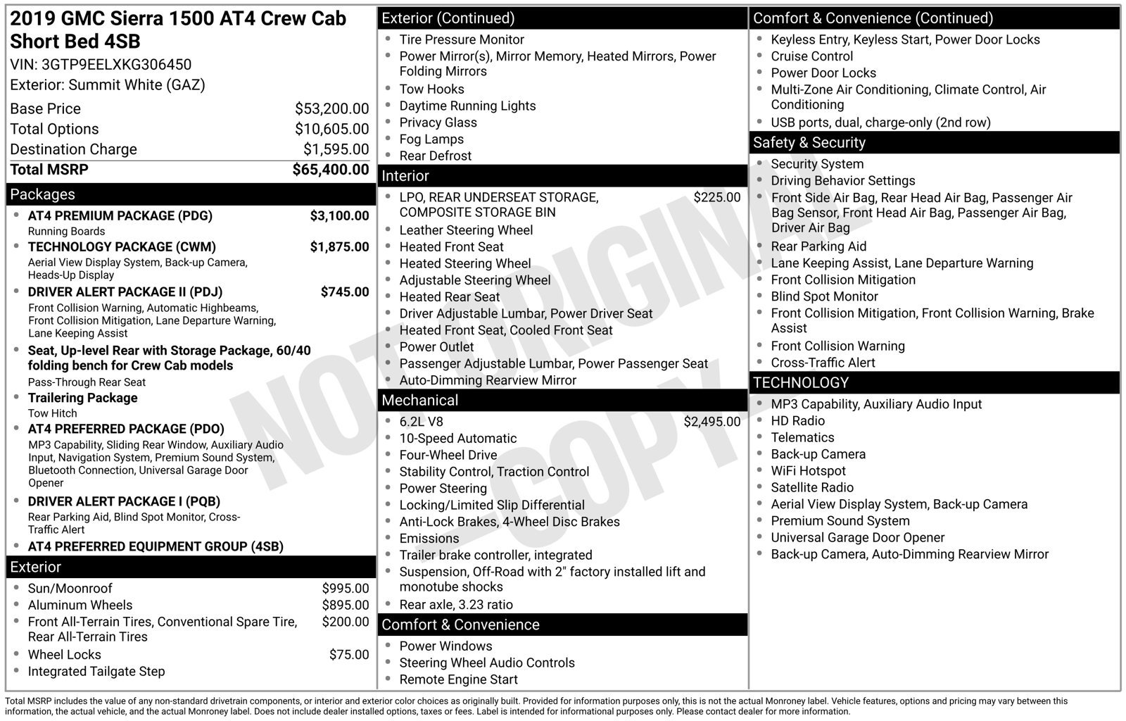 Used 2019 GMC Sierra 1500 AT4 w/ AT4 Premium Package AWD/4WD image 2