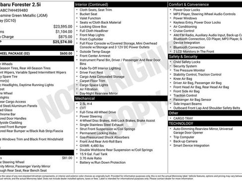 Used 2017 Subaru Forester 2.5i w/ Alloy Wheel Package image 5