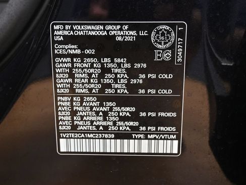 Used 2021 Volkswagen Atlas Cross Sport SEL Premium AWD/4WD image 43