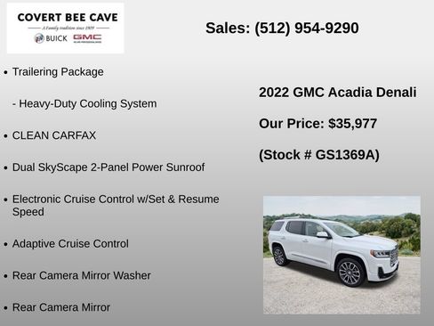 Used 2022 GMC Acadia Denali w/ Denali Ultimate Package FWD image 18