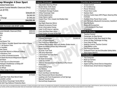 New 2026 Jeep Wrangler Unlimited Sport AWD/4WD image 4