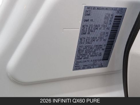 Certified 2026 INFINITI QX60 Pure w/ Cargo Package FWD image 28