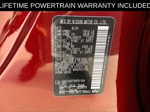 Certified 2025 INFINITI QX80 Sensory image 45