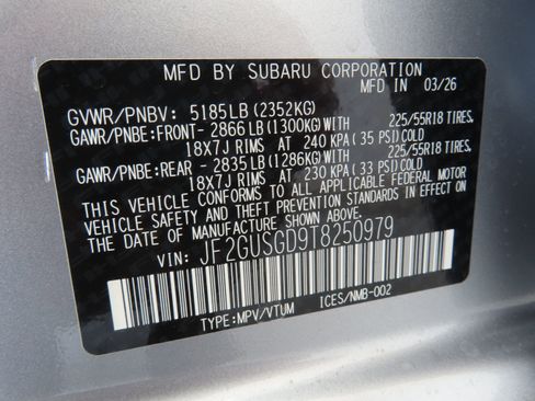 New 2026 Subaru Crosstrek 2.5i Sport AWD/4WD image 28