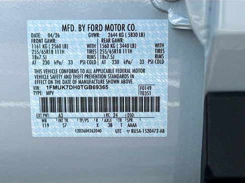 New 2026 Ford Explorer Active w/ Active Comfort Package RWD image 37