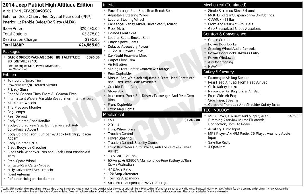 Used 2014 Jeep Patriot High Altitude FWD image 7