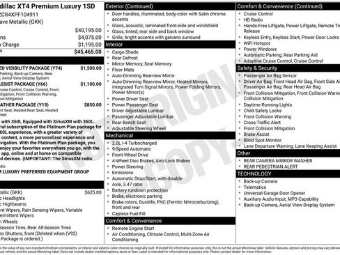 Certified 2023 Cadillac XT4 Premium Luxury w/ Enhanced Visibility Package FWD image 33