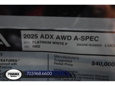 New 2025 Acura ADX A-Spec image 35