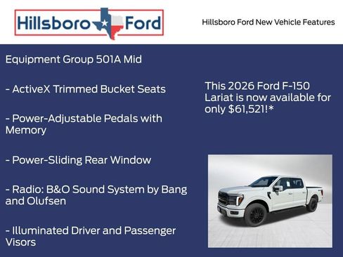New 2026 Ford F150 Lariat w/ Equipment Group 501A Mid AWD/4WD image 15