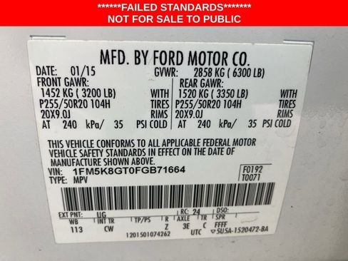 Used 2015 Ford Explorer Sport w/ Equipment Group 401A AWD/4WD image 24