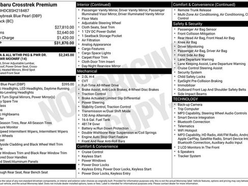 Certified 2025 Subaru Crosstrek 2.0i Premium AWD/4WD image 17