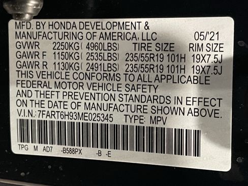 Used 2021 Honda CR-V Touring image 26