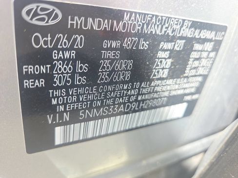Used 2020 Hyundai Santa Fe SEL w/ Convenience + Premium Package FWD image 11