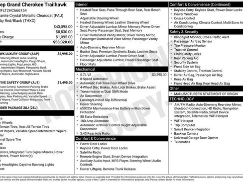 Used 2017 Jeep Grand Cherokee Trailhawk w/ Trailhawk Luxury Group image 4