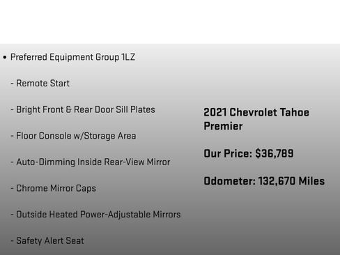 Used 2021 Chevrolet Tahoe Premier w/ Premium Package AWD/4WD image 12
