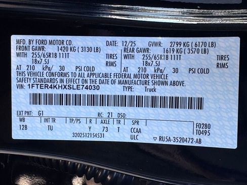 New 2025 Ford Ranger Lariat w/ Trailer Tow Package AWD/4WD image 45